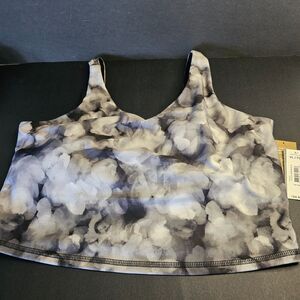 NWT Joe Fresh Activewear Longline Sports Bra Women's Size XL Gray White